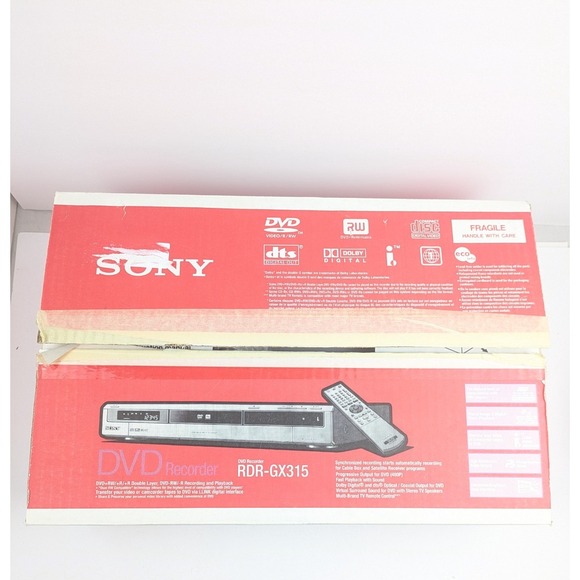 NEW Sony DVD Player & Recorder RDR-GX315 DVD +RW/+R/-RW/-R Recording - Picture 2 of 16